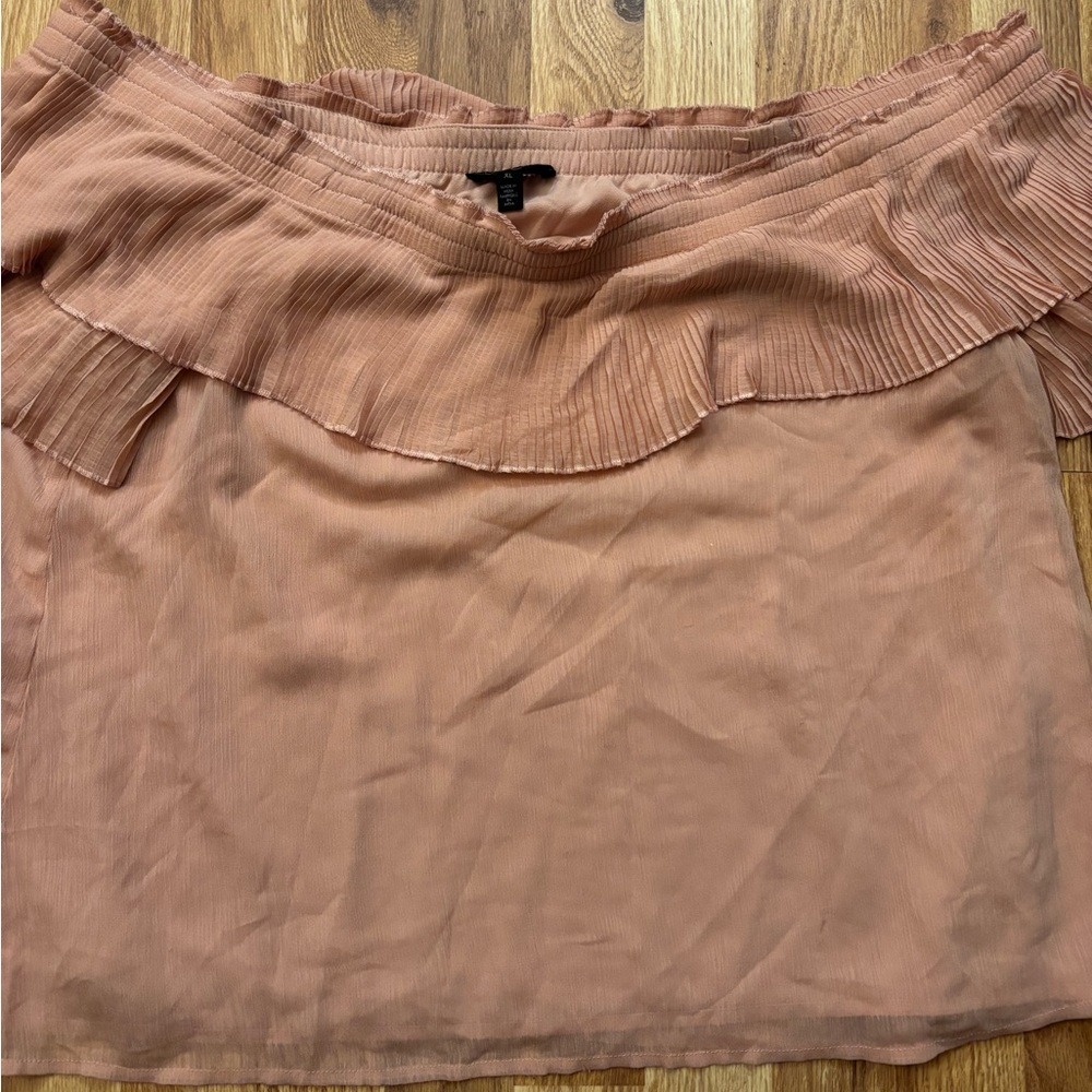 Jessica Simpson Blush Pink Pleated Blouse